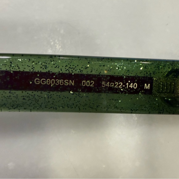 Gucci Sunglasses GG0036SN Brown Lenses Green Red Interlocking G’s Frames NWOT - Picture 8 of 12